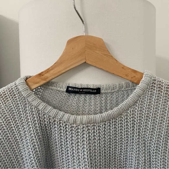 BRANDY MELVILLE | Baby blue knit sweater - Picture 4 of 6